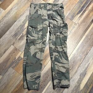 Wrangler camo khaki cargo pants| Grunge Camouflage Baggy